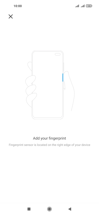 Follow the instructions on the screen to create the phone lock code using your fingerprint.