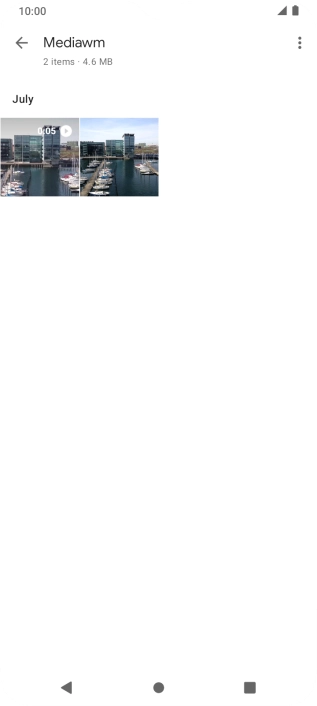 Press and hold any picture or video clip.