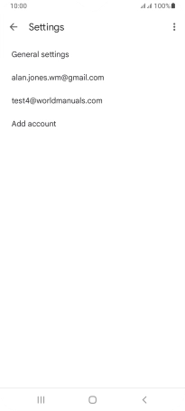 Press the required email account.