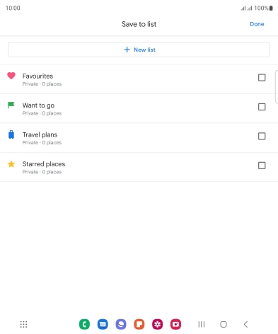 Press the required setting.