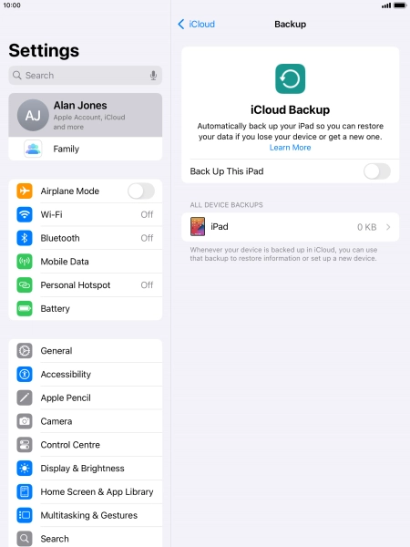 Press the indicator next to 