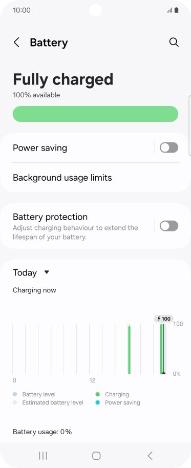 Press Battery protection.