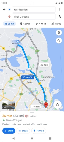 Press the required mode of transportation.