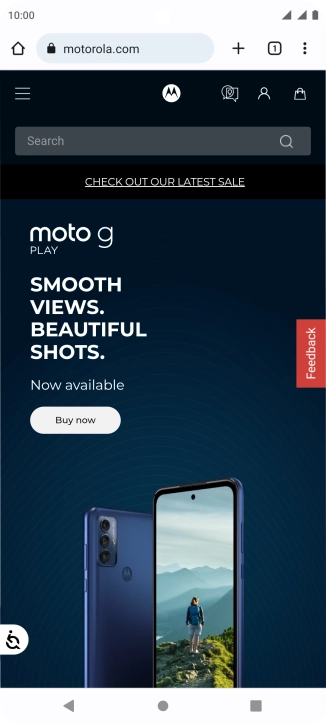 Press the address bar.