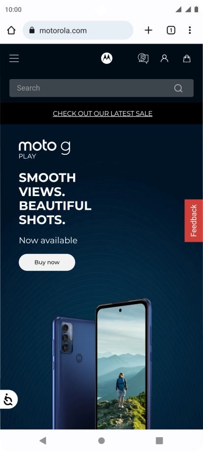 Press the address bar.