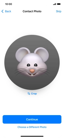 Follow the instructions on the screen to customise the selected picture and press Continue.