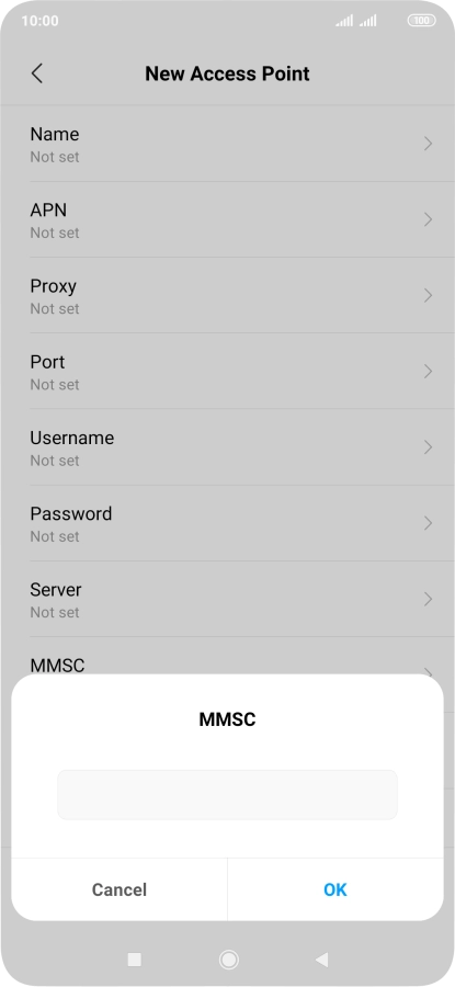 Key in http://mms.vodafone.co.uk/servlets/mms and press OK.