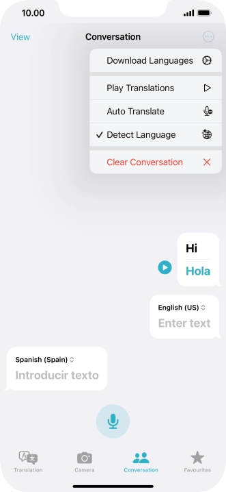 Press Clear Conversation.