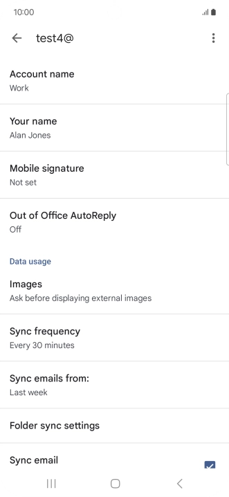 Press Account name and key in the required name.