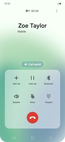 Press the end call icon. Press the end call icon.