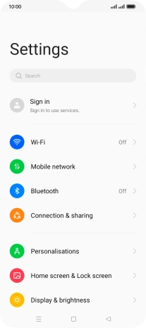 Press Mobile network.
