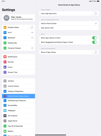 To add new downloaded apps to both the home screen and App Library, press Add to Home Screen.
