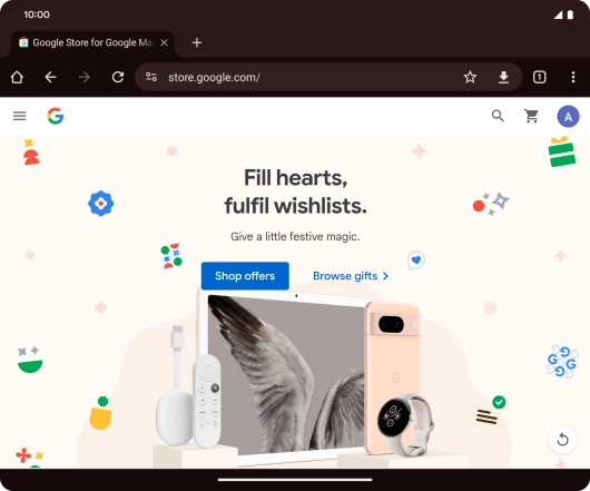 Press the menu icon. Press the menu icon.