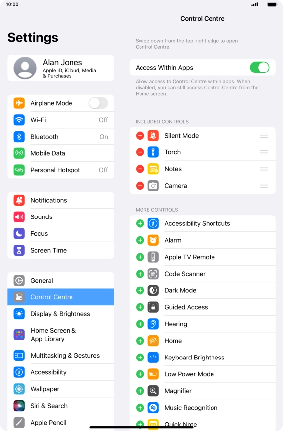 Press the indicator next to Press the indicator next to
