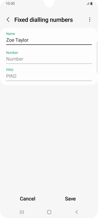 Press Number and key in the required phone number.