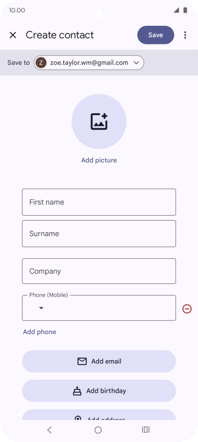 Press the drop down list next to 