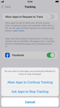 If you turn off the function, press the required setting.