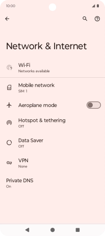 Press Mobile network.