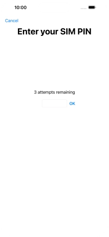 If your SIM is locked, key in your PIN and press OK.
