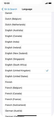 Press the required language.