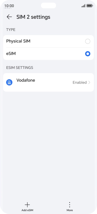Press the name of the price plan.