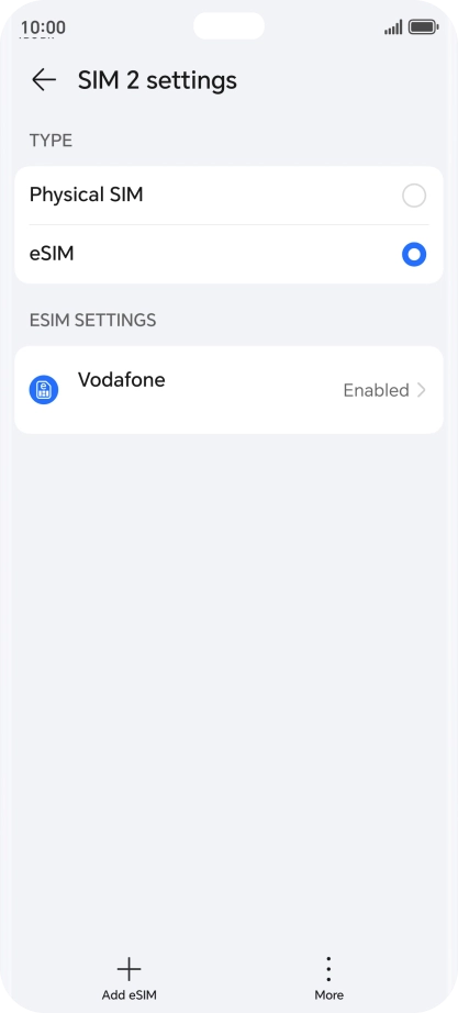 Press the name of the price plan.