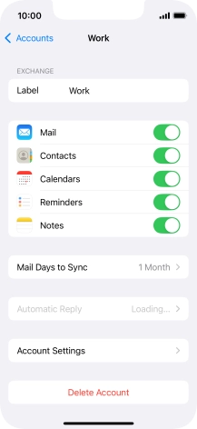 Press Delete Account.