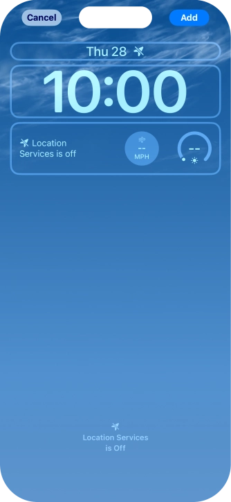 To customise the way the lock screen date is displayed, press the date widget and follow the instructions on the screen to select the required widget display mode.