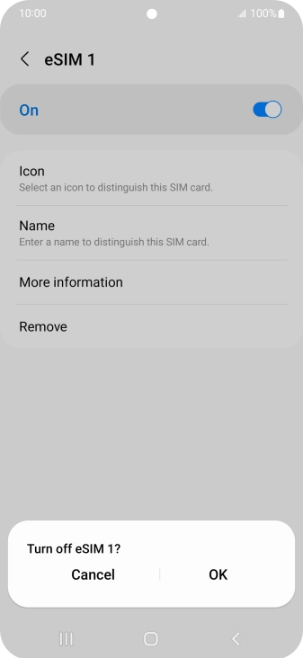 If you turn off use of the price plan, press OK.