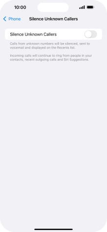 Press the indicator next to 