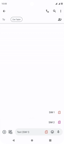 Press the required SIM.