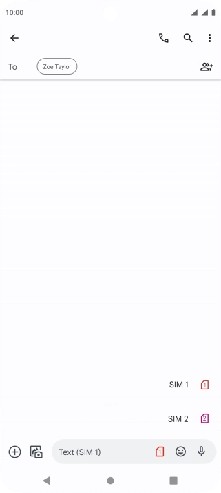 Press the required SIM.