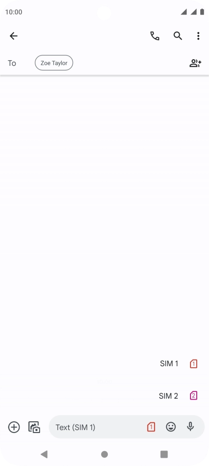 Press the required SIM.