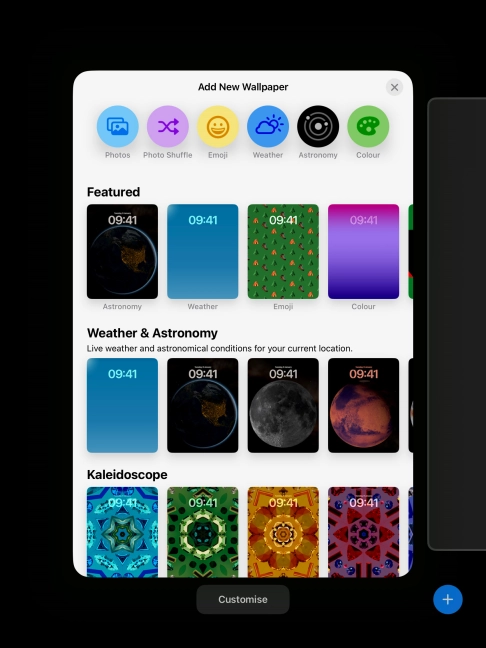 Press the required category and follow the instructions on the screen to select the required background image.