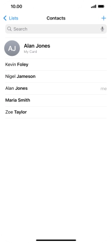 Press the new contact icon.
