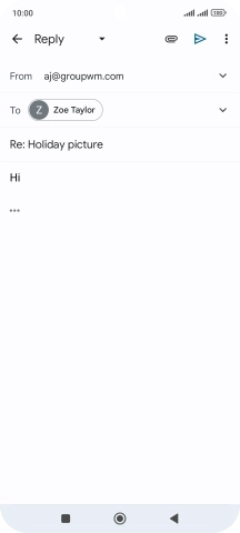 Write the required text and press the send icon. Write the required text and press the send icon.