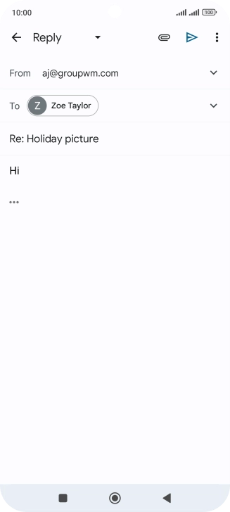 Write the required text and press the send icon. Write the required text and press the send icon.