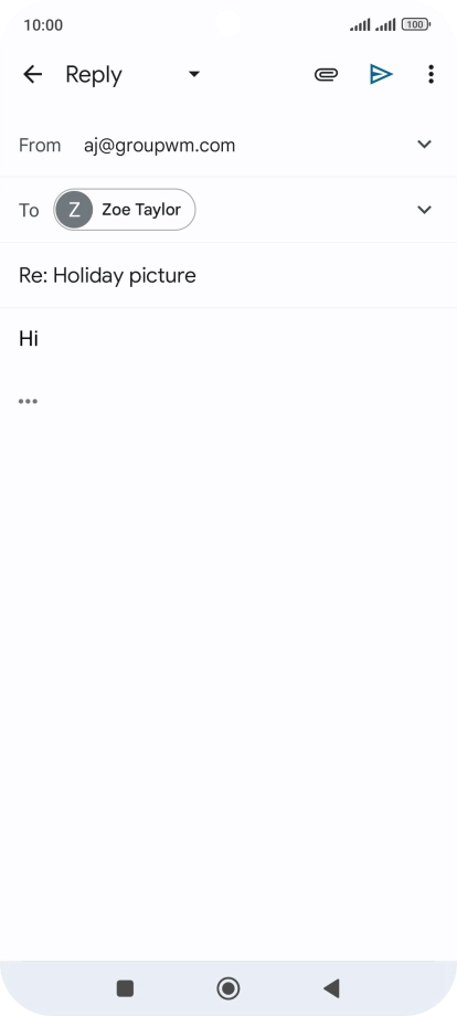 Write the required text and press the send icon. Write the required text and press the send icon.