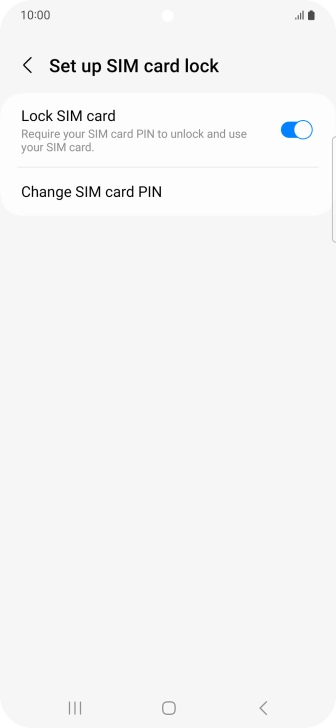 Press Change SIM card PIN.
