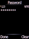 Key in the password for your email account and press the Left selection key.