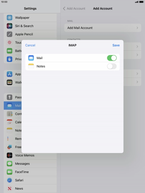 Press Save. Your email account has now been set up. To select more settings for incoming and outgoing server, proceed with the following steps.