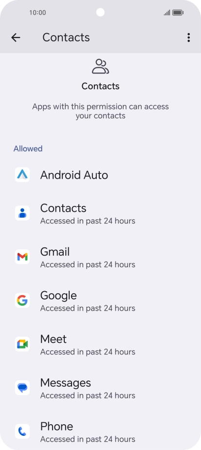Press the required app.