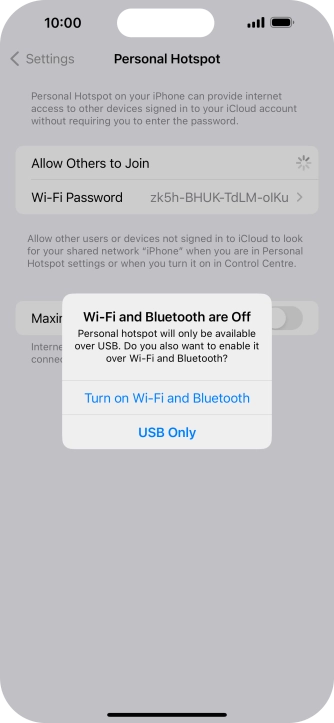If Wi-Fi is turned off, press Turn on Wi-Fi and Bluetooth.