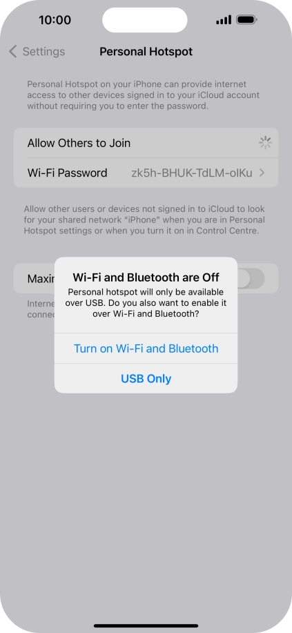 If Wi-Fi is turned off, press Turn on Wi-Fi and Bluetooth.