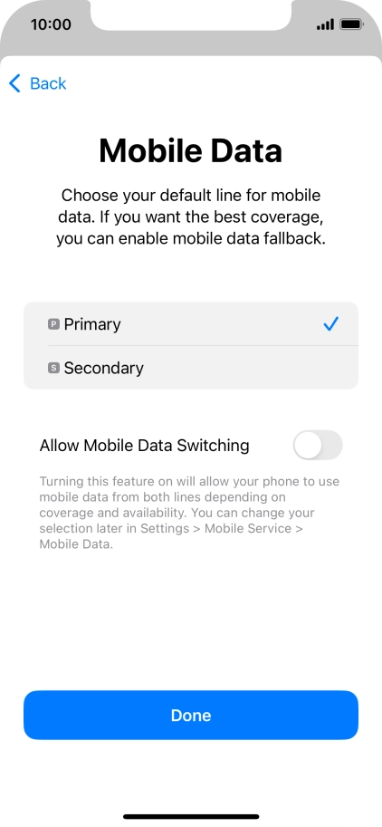 Press the indicator next to 
