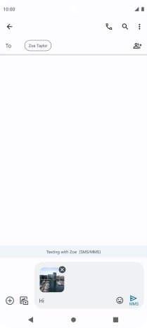 Press the send icon when you've finished your picture message.