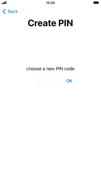 Key in a new four-digit PIN and press OK.