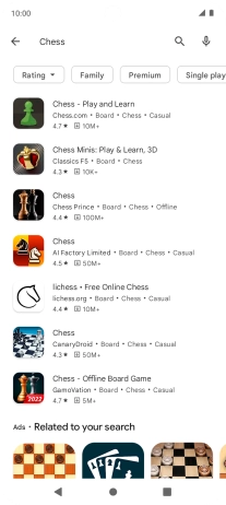 Press the required app.