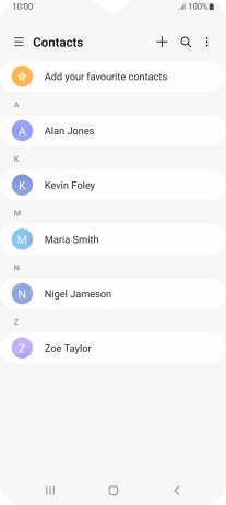 Press the new contact icon.