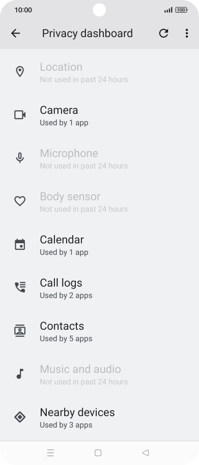 Press the required app. Press the required app.